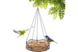 FREE SPACE Mangiatoia per Uccelli Selvatici Stazione di alimentazione da appendere per l'alimentazione durante tutto l'anno di uccelli selvatici (Flower)