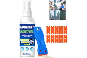 MALLBAOLA Adhesive Remover, Powerful Sticker Remover Spray with Scraper, Glue Remover for Windows, Glass, Plastic, Carpet, Rapidly Removes Sticker, Glue, Tape, Labels Remover and Car Sticker Remover