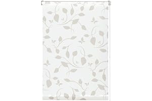 Gardinia Easyfix Tenda a Rullo con Morsetto di Fissaggio o Adesiva, Tessuto, Bianco/Naturale, 75x150