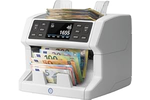 ‎SAFESCAN Safescan 2865-S Geldzählmaschine, Wertzählung für gemischte Banknoten - Banknotenzähler mit 7-facher Echtheitsprüfung - Geldzählmaschine mit mehrsprachiger Benutzeroberfläche
