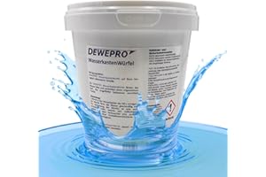 DEWEPRO Cubi detergenti per cassette di scarico, 1 lattina da 10 pezzi, da inserire nelle cassette di diversi produttori (ad esempio Geberit, Sanit) con apposita vaschetta