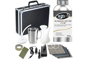 Qunbanty Rinnova Fari Auto,800g Lucida fari Auto,Kit Lucidatura Fari Auto,Kit di Riparazione Fari,Kit Rinnova Fari Auto,Kit Restauro Fari Automobili per Ingiallimento/Graffi/sfocatura