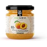Organic Melocoton Jam Ecosana Drasanvi in 255g Natural Gluten Free | Extra Melocoton without Added Sugar, BIO Certified, High