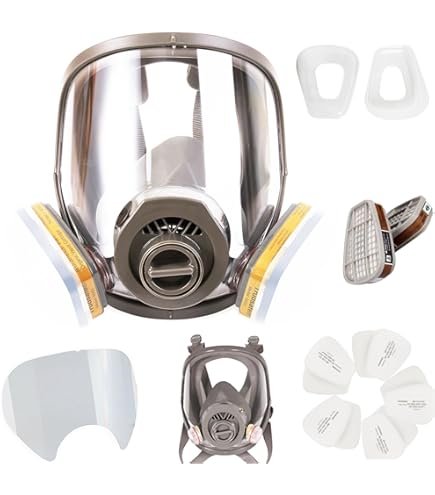 28-in-1 Half Face Mask Set Filter For Vapours, Sand, Asbestos, Gas