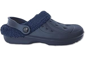 THE ESSENTIALS WARDROBE Mens Clogs Fleece Lined Adults Warm Cosy Soft Plush Sandals Slippers Slip On Mules