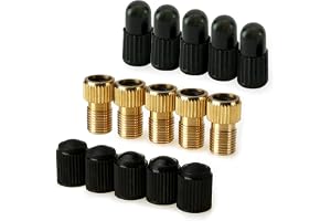Adapter Zaworu Presta 5 + 10 Nakrętek - Presta na Schrader Rower