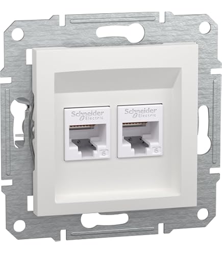 Legrand RJ45 Steckdose Kategorie 6 FTP – 2-fach, Weiß, IP67 Wasserdicht – Für Netzwerkdosen