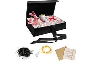 HERYAMESS Caja de Regalo de Lujo Premium,Caja de Regalo de Reutilizable Creative Box,Caja Decorativa con de Lazo,Caja de Regalo con Magnética,Rígida Caja Ce Regalo