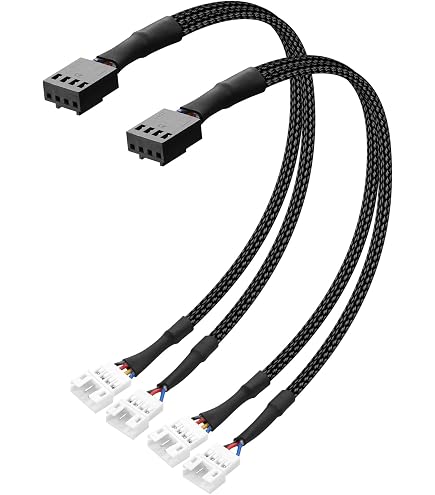 Câble D'extension DC5521 Vers 2x2510 Femelle - 37 Cm - Pour Alimenter Plusieurs Ventilateurs PC - Lot De 2 - 6