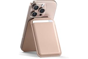 ‎SATECHI SATECHI Magnetische Magsafe-Geldbörse, Kartenhalter mit Doppelklappe & Ständer, 4 Fächer mit NFC Pass-Through vorne, verstellbare Befestigung für iPhone 17, 16, 15 bis 12, Reisezubehör