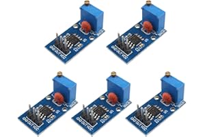 HALJIA NE555 Lot de 5 générateurs d'impulsions à fréquence réglable 5-12 V CC Compatible avec Arduino Smart Car Module de sortie à canal unique 25 x 13 mm