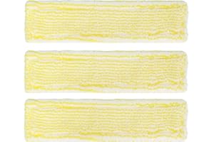 JEARUTC 3 Pack Window Vacuum Cleaning Pads for Karcher Replacement Microfibre Swipping Cleaner Mop Cover Cloths with Karcher WV2 WV5 WV6 Plus Premium Accessories(ONLY for The Spray Bottle with Velcro)