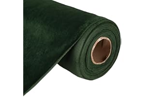 CRAFT QUEEN LTD Luxury Plush Velvet Fabric - 60 Inch Wide - Perfect for Upholstery, Chairs, Sofa Coverings, Curtain and Blind Material Durable Velvet Upholstery Fabric, Home Decor (Bottle Green, 1 Metre)
