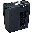 Rexel S5 Strip Cut Paper Shredder for Home Light Use, Shreds 5 sheets, 10 Litre Removable Bin, Security Level P2, Shreds Staples & Paper Clips, Quiet, Compact- Black