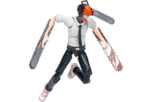 Total Anime Chainsaw Man de Figurine de 16,5 cm avec tête et Bras permutables et Une Bouche Interchangeable