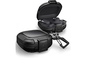 Dexnor per Shokz OpenFit 2 (2025) Cover con Chiusura Anti-Caduta, Cover Antiurto con Bordo Rinforzato Copertura Protettiva con Moschettone, Portachiavi e Kit di Pulizia - Nero