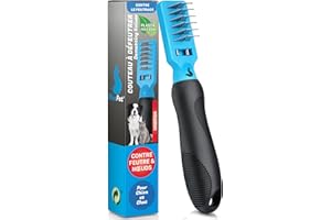BluePet Peigne à Démêler Professionnel pour Chien et Chat, Brosse Démêlant pour Animaux à Poils Longs, Coupe les nœuds et le boule de Poil, Démêleur de Pelage, Élimine Nœuds et Feutrage