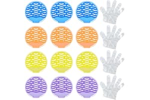 FINZOO Urinal Screens 12 Pack,Urinal Deodoriser,Urinal Mats Scented Splash Mat for Bathroom,Urinal Mats Deodorizers with Fresh Fragrance - Ocean, Lavender, Lemon,Tangerine