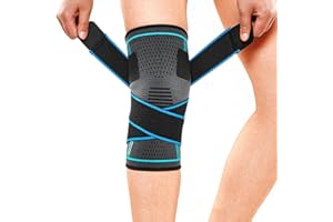 Gcbiger Knee Support Brace with Adjustable Straps for Men & Women, Professional Knee Protector for Meniscus Tear, Arthritis, Sports Joint Pain Relief, Running, Basketball