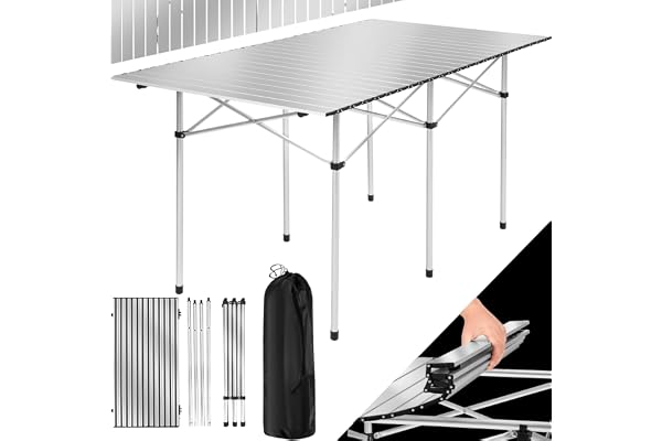 TecTake Table Pliante de Camping Jardin BBQ Barbecue Pique-Nique Portable en Aluminium