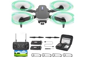 Wipkviey Drone con Telecamera T27|Droni per Bambini e Principianti, Giocattolo Quadcopter RC, Drones Pieghevole, Ragazzi e Ragazze, Drone Giocattolo, 26-30Mins (2 Batterie e Custodia)