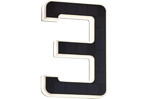 Paulmann Solar 3 Solarny Numer Domu, Czarny, 16 x 3.2 x 23 cm