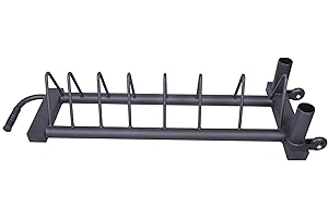 Exersci Portable Horizontal Weight Plate Storage Holder, Plate Rack & Bar Stand For Various Weight Plates and Barbells (Only Storage Rack Included)