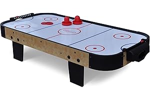 Gamesson Air Hockey Tabletop Game - 3' | Portable & Easy to Play, Battery Powered Fan Air Hockey Table | 2 Player Arcade Party Game with 2 Pushers & 2 Pucks | Fun Gift for Children, Kids & Adults