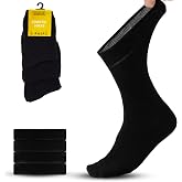 SONNORS 4 Pairs Diabetic Socks - Organic Cotton Socks Men's Women's Socks - Seamless Breathable Comfortable Rubber & Blood Circulation