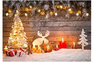 BDDFOTO 1.5 * 2m Weihnachten Fotografie Hintergrund Weihnachten Backdrop für Baby, Neugeborene, Kinder, Objekte Fotografie Video Studio (06)