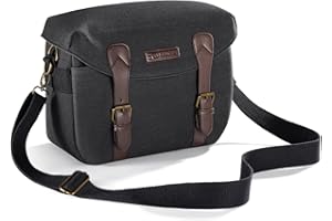 K&F CONCEPT Kameratasche, Fototasche Schultertasche Mit Regenschutz, Moden Kamerataschen, Camera Bag für Fotografen, Kamerarucksack Klein Kompatibel mit DSLR/SLR Canon/Nikon/Sony Kamera