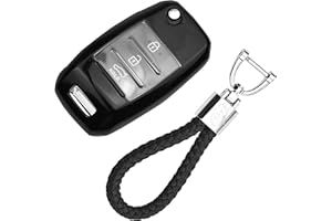 KASER Funda Carcasa Llave Coche Silicona TPU Compatible para Kia Sorento Sportage Rio Carens Cadenza Carnival Optima Cover Llaveros Cover Protección Mando a Distancia (Noir)