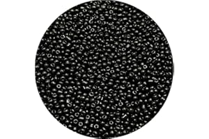 GKELALY 3mm Rocailles Perlen für Armbänder, 5000 Stück Schwarze Glasperlen zum Auffädeln Mini Perlen Armband Perlen Bastelperlen für DIY Halskette Ohrring Schmuckherstellung