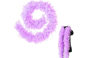 MORAINJAY Federboa,2 Meter 90g Feder Boas Flauschige Pute Federn Schal Damen,Federstola für Damen Kostüm Kleid Mädchen Tee Party,Federschal für Karneval Party,Kostüm Party