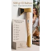 Transformacion Kamp Baltası, Ahşap Saplı, 36 cm, 500 gr, Odun Kesme i&ccedil;in &Ccedil;elik Başlıklı Nacak