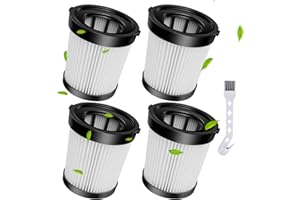 Rebirthcare 4 Filter für Lubluelu 202 Ersatzfilter für Fabuletta FSV001, FSV101 Schnurlosen Stabstaubsauger Ersatzteile für Afoddon A300, Besswin W26, für Girnoor G160 & G165, für Oraimo OSV-102
