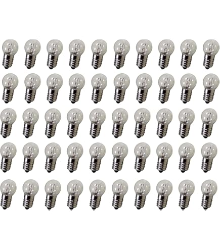 Lot 10 Ampoules E10 12V 2W - Miniature Vis - Blanc Chaud