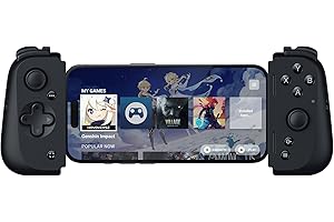 Razer Kishi V2 - Contrôleur de jeu mobile USB-C pour iPhone et Android (boutons d'action méca-tactiles, D-Pad, sticks analogiques, prise audio 3,5 mm, faible latence, RVB) Noir