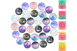 PLSMUPN Set di 30 Palline Rimbalzanti Colorate, 32mm，Ideali per Giochi e Regali di Compleanno, Bomboniere per Feste Infantili, Palline Divertenti per Bambini, Colori Assortiti mit 5PC Molla Giocattolo