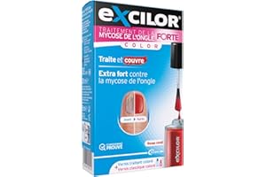 EXCILOR - Forte Color - Traitement de la Mycose De l’Ongle - Traite & Couvre - Traitement 30ml + Vernis à Ongle cosmétique 8ml - Cliniquement Prouvé* - Rouge Corail