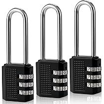 Cadenas à Code 4 Chiffres Longueur 8cm - Alliage De Zinc, Sécurité Sans Clé, Pour Casier, Armoire, Gym, Bureau (noir)