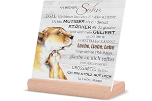UOOYAA Bester Sohn Geschenk,Handgemacht Acryl-Plakette Geschenke für Sohn zum Geburtstag,Sohn Geschenke von Mama,Aclyschild Geschenke für Sohn Weihnachten Geburtstagsgeschenk