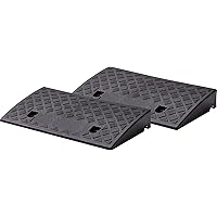 Stoeprand van rubber LxBxH 500 x 250 x 45 mm 2 stuks in set (drempelhelling auto oprijplaat oprijplaat Stoeprand van rubber LxBxH 500 x 250 x 45 mm 2 stuks in set (drempelhelling auto oprijplaat oprijplaat