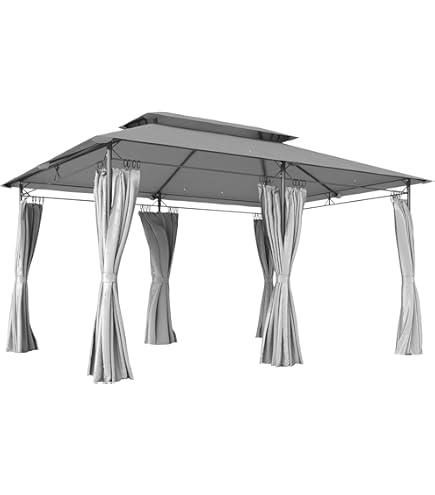 Yaheetech Paviljoen Met Netzijwanden, In Hoogte Verstelbaar Vouwpaviljoen Met Dubbel Dak Waterdicht Stabiel Winterbestendig Pop Up Tuinpaviljoen Partytent Inclusief Draagtas Yaheetech Paviljoen Met Netzijwanden, In Hoogte Verstelbaar Vouwpaviljoen Met Dubbel Dak Waterdicht Stabiel Winterbestendig Pop Up Tuinpaviljoen Partytent Inclusief Draagtas