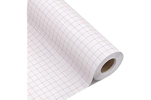 ZWANZER Cinta de Papel de Transferencia de Vinilo - 30,5 x 457 cm de Lámina de Transferencia para Vinilo con Rejilla para Cricut Silhouette Cameo Vinilo Autoadhesivo para Calcomanías, Letreros