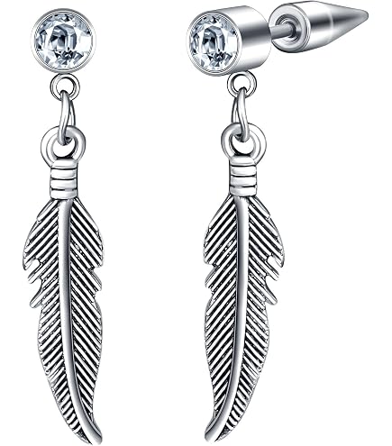 Pianura Orecchini a Cerchio con Argento Nero Fulmine Cube Fascino Charms, Huggie Orecchini Uomo Donna, Acciaio