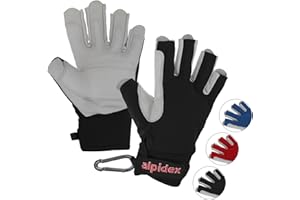 ALPIDEX Guanti da Arrampicata Unisex Vera Pelle