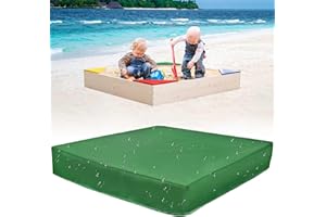 Sunshine smile Sandpit Cover, 120*120*20 cm, Green, Oxford Fabric, Waterproof, Dustproof, Space Theme