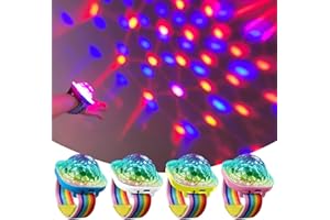 CHENBOOW Mini Disco Ball Light, Pack of 4 Disco Ball Bracelets, Disco Ball Light, Children's Stage Lighting Effect Light, Disco Light, Music Controlled Disco Party Lights, for Club, KTV, Party