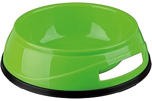 TRIXIE Comedero Plást. Pesado, Anillo Caucho, 0.3l, ø12cm, Colores Surtidos
